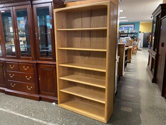 Solid Wooden Blonde 6-Shelf Bookcase