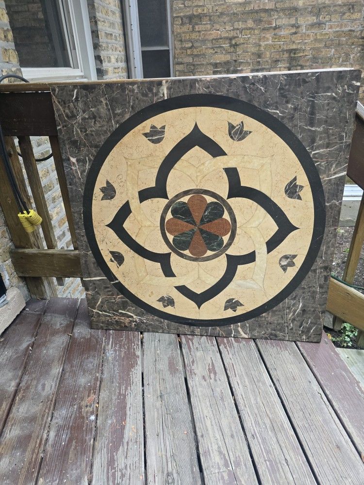 Laser Cut Rosetta Marble 36x36 3/4 Inch Thick