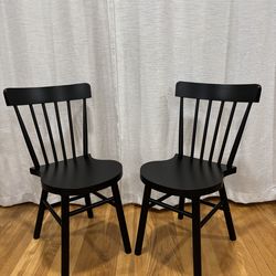 IKEA NORRARYD Chairs – Black – Set of 2 – Very Good Condition