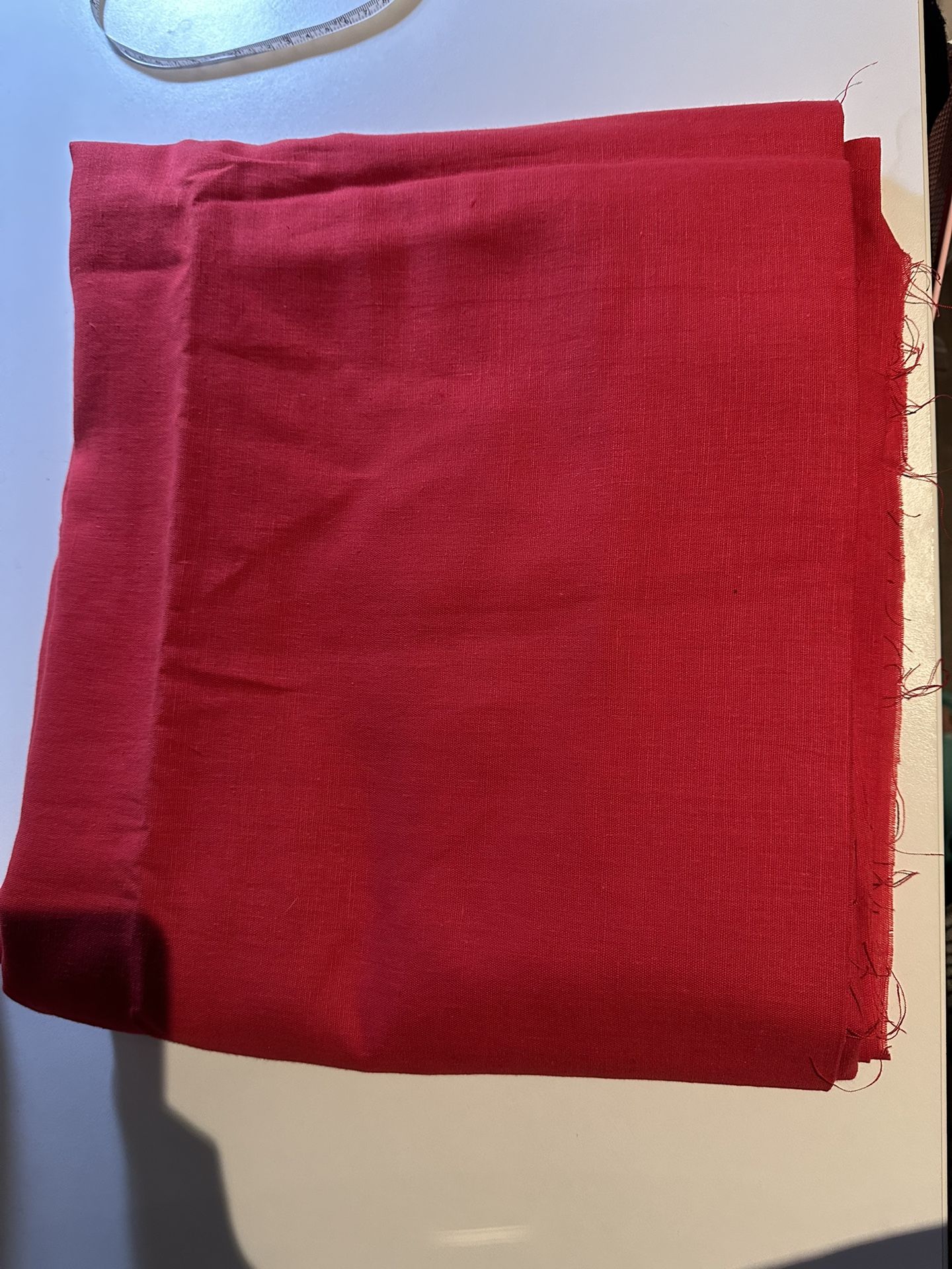 Red Linen Fabric – 5 1/4 Yards