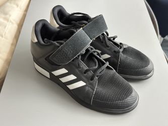 ADIDAS POWER PERFECT III BLACK/WHITE Mens Size 7.5 Olympic Weightlifting Shoes