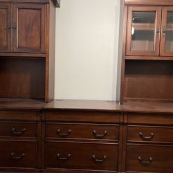 7 Pc Cherrywood Desk Solid $300