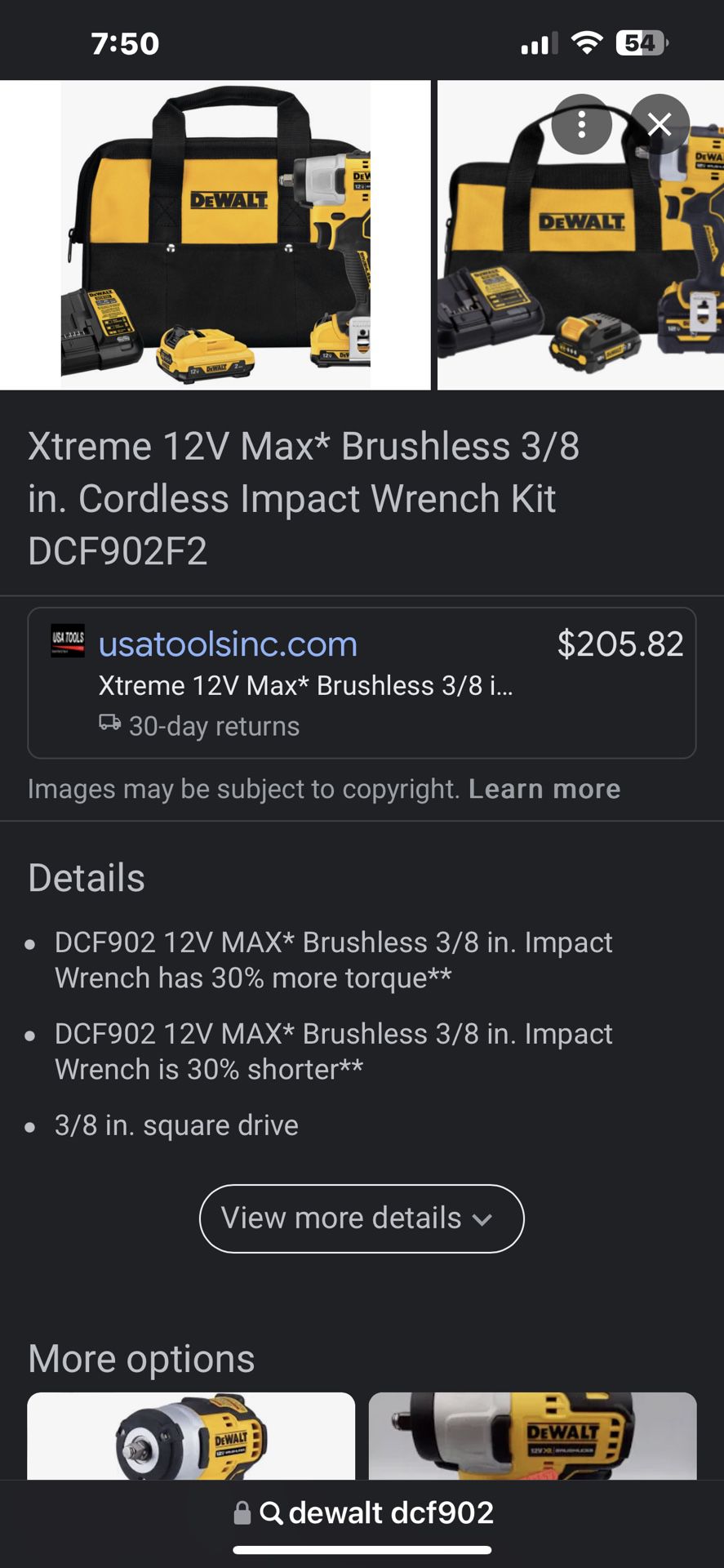 Dewalt DCF902 12V Brushless 3/8in Impact Wrench 