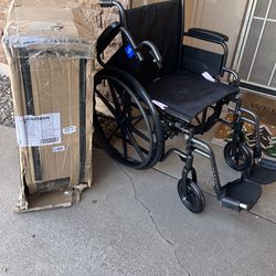 Wheelchair  W/Footrests, NEW, See All Photos . 17” Seat