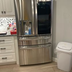 LG InstaView Door-in-Door refrigerator stainless steel finish