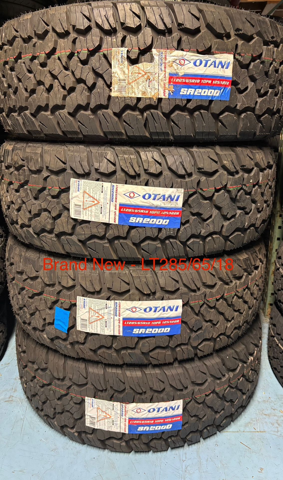 (4) - LT285/65/18 Otani SA2000 All Terrain Tires