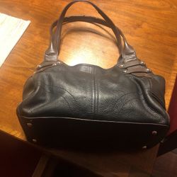 TIGNANELLO BROWN LARGE LEATHER BAG SIDE POCKETS MAGNETIC CLOSURES