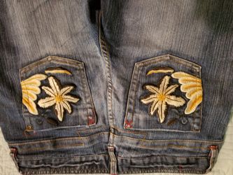 Capri denim wide leg