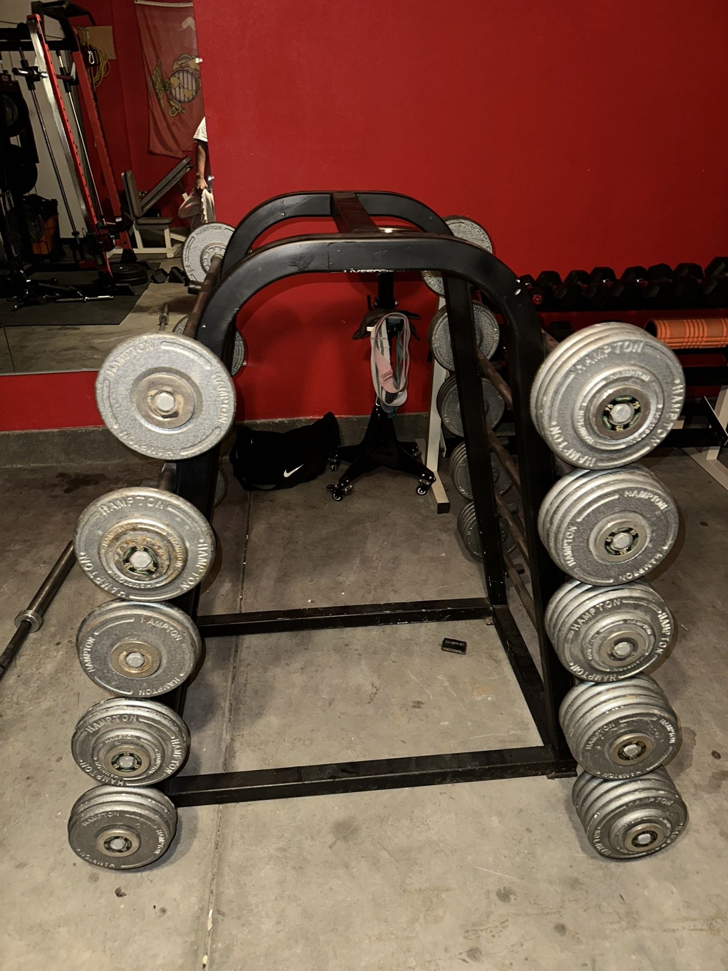 Fixed Barbells With Rack