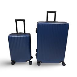 MIAMI CARRYON Ocean 2 Piece Polycarbonate Spinner Luggage Set- Navy