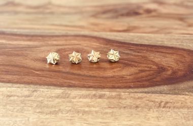 🎖️⚓️ 4 Vintage Girl Scout 1960's 6-Sided Star Lapel Pins