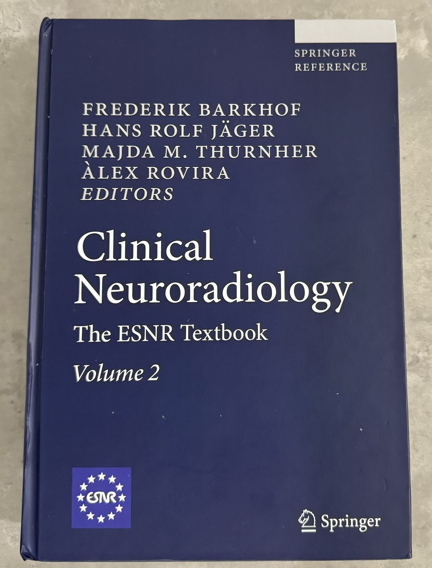 Clinical Neuroradiology : The ESNR Textbook by Barkhof  (2019, Hardcover) Vol 2