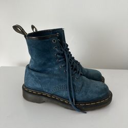 Teal Suede Doc Martens