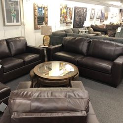 Morelos Chocolate Living Room Set (SOFA and LOVESEAT)