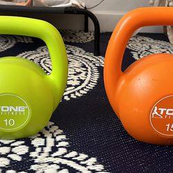 Kettle Bells 10 And 15 Lbs 