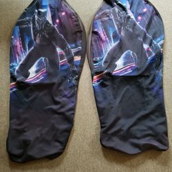 2 BLACK PANTHER SEAT COVERS  (FATHER'S DAY GIFT)