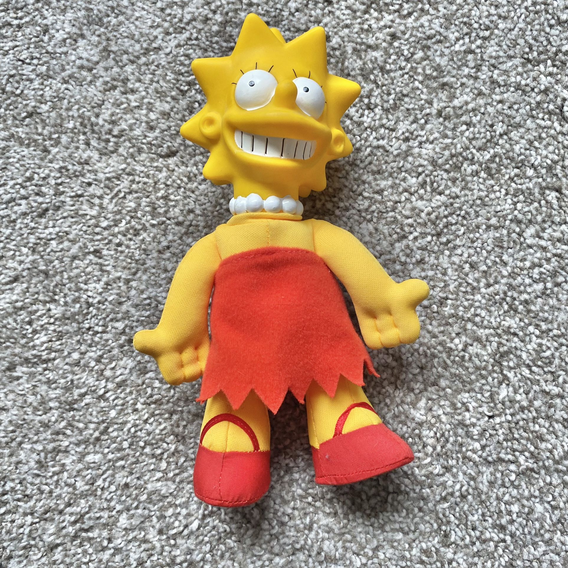 VINTAGE LISA SIMPSON "THE SIMPSONS" CARTOON PLUSH DOLL 1990