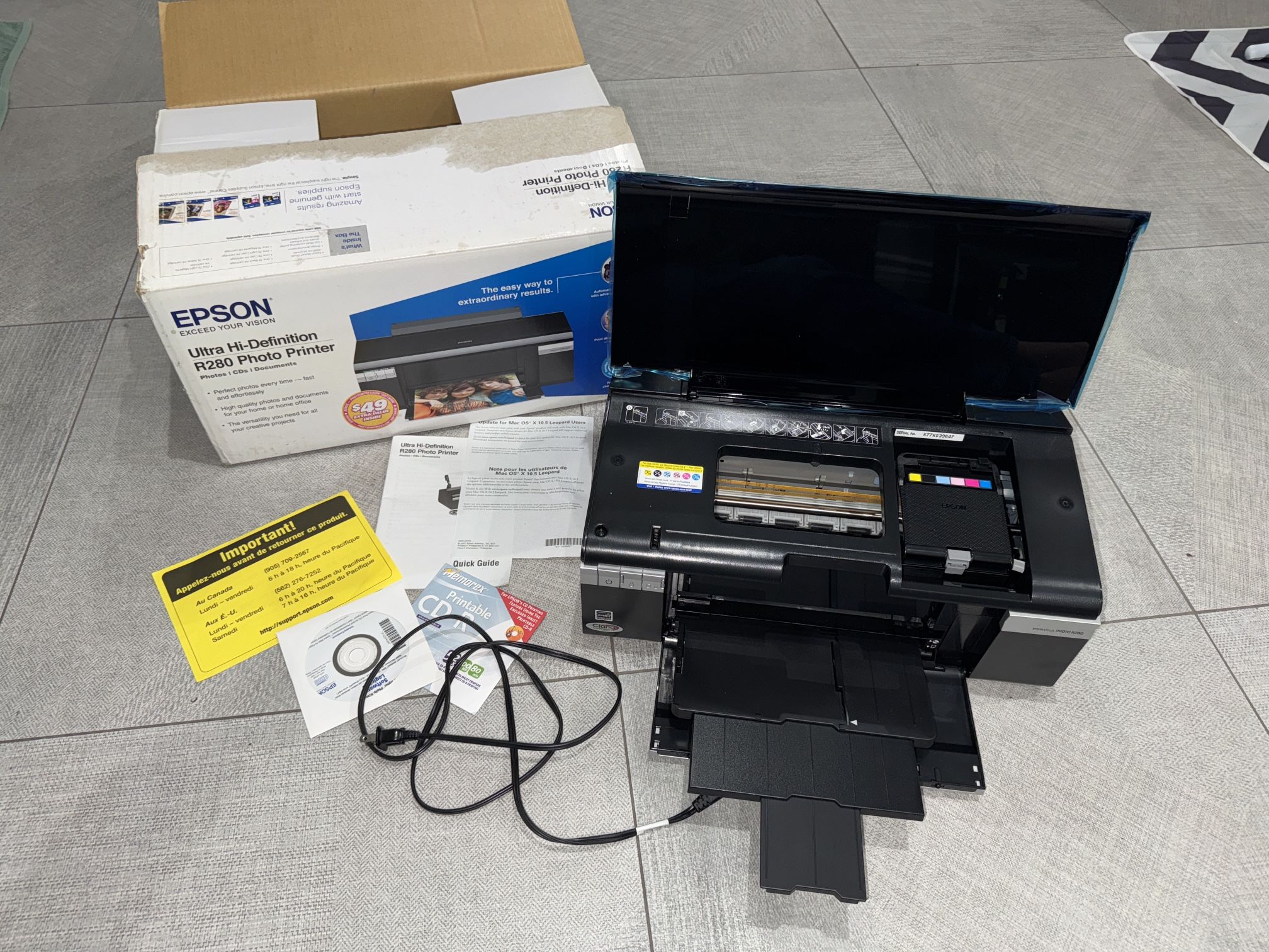 Epson R280 Ultra High-definition Photo Printer New- Open Box for Sale ...