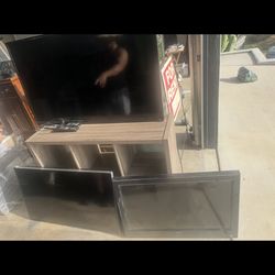 Bundle of three plasma TVs sizes 50 inch 42 inch and 48 inch brand Visu with original remote control