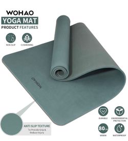 WOHAO 8mm Extra-Wide Non-Slip Yoga Mat (80cm x 72")