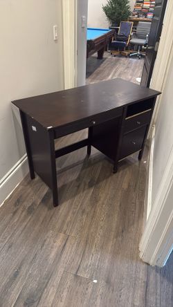 Brown ikea desk