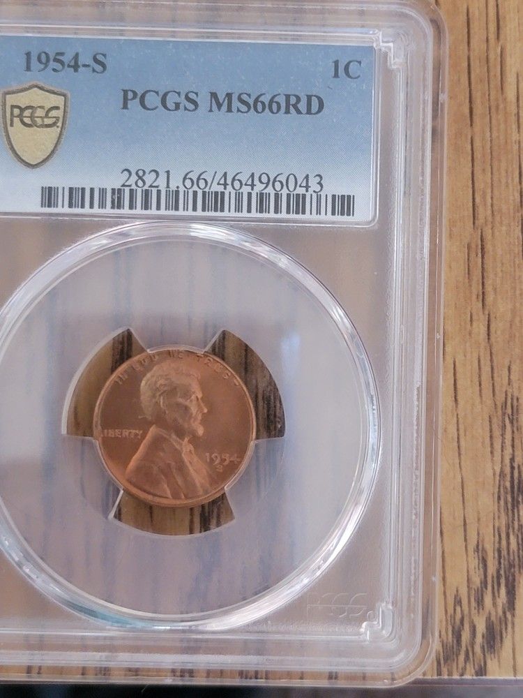 1954 S Lincoln Cent MS 66 Rd
