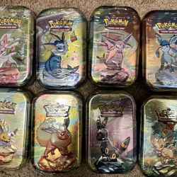 Pokemon Prismatic Full Set 8 Tins