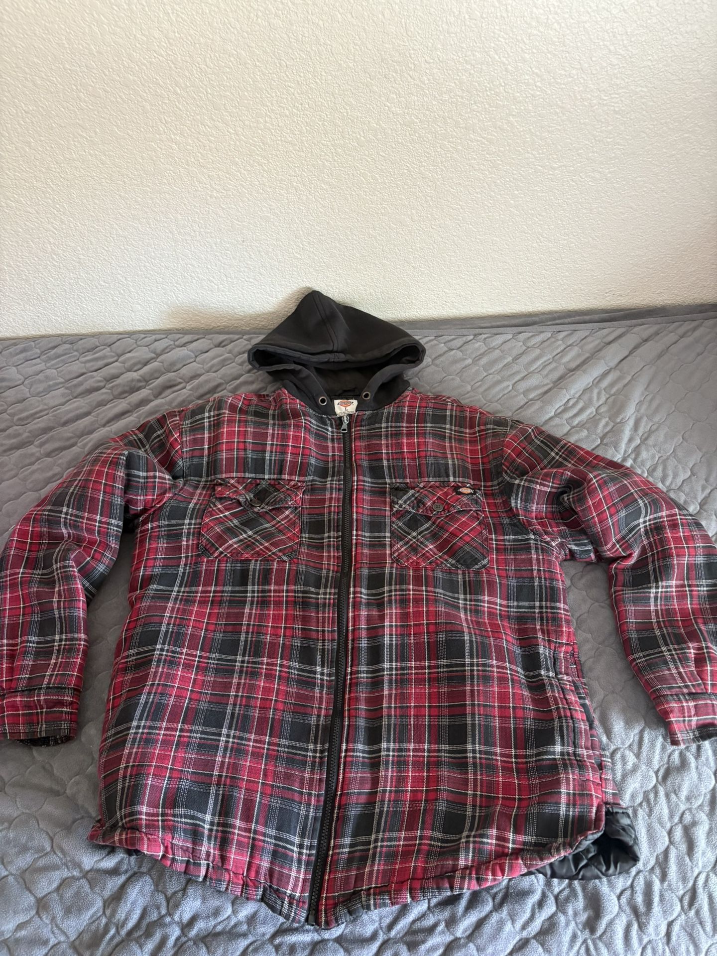 Dickies Flannel Zip Up Hoodie