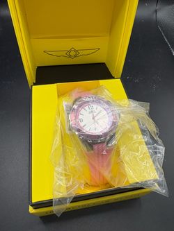 IInvicta Angel Halo Women's Watch-38mm, Pink, Silicone Band (17480) - New In Box