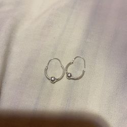 Real Silver Hoop Earrings
