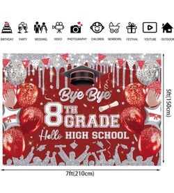 8TH Grade Graduation  Backdrop 7’ x 5’