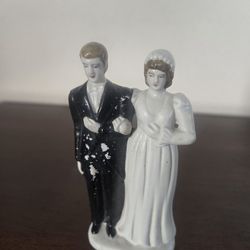Vintage Wedding Cake Toppers. Made In Occupied JAPAN. 