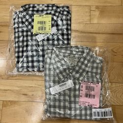 Lot of 2 J. Crew Men’s Gingham Dress shirts - Size Medium BNWT