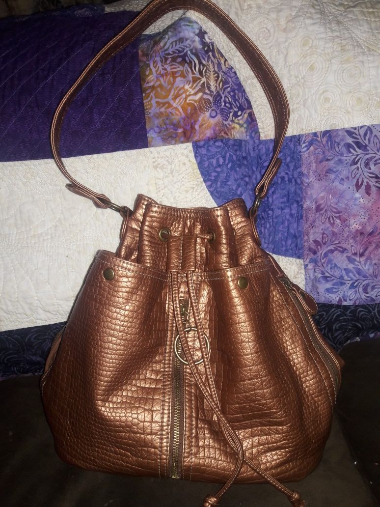Bueno Copper drawstring purse