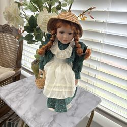 Vintage Anne Of Green Gables Porcelain Doll