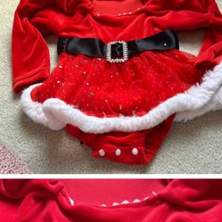 New Baby Girl Santa dress