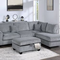 BRAND NEW SECTIONAL FURNITURE WITH OTTOMAN 