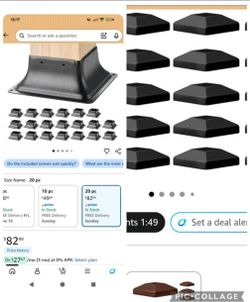 $110 value fence items 19 Vevor 4x4 fence post bases & 21 post caps