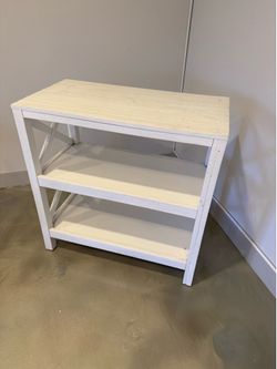 White Wood Console Table / Entryway Table