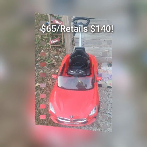 Push Ride-on Car for Toddlers 1-5, Official Licensed BMW Z4 Toddler Push Car with Adjustable Push Rod/Horn Music/Silent Wheel, Push Car for Baby