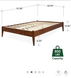 BME DINKEE PLATAFORM BED FRAME (QUEEN SIZE) WITHUOT HEADBOARD DARK CHOCOLATE $240