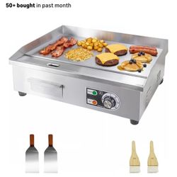 Electric Grill/ Griddle, Plancha Para Cocina , 1600 Watts, Commercial or Residential Kitchen, New In Box 