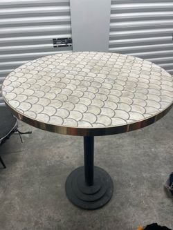 Bar height outdoor table