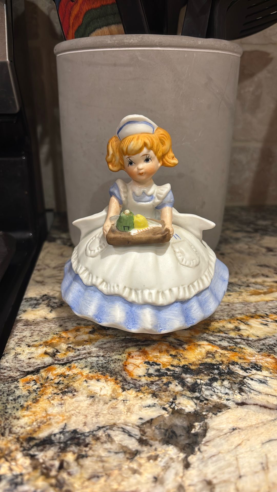 Porcelain Vintage Nurse Music Box