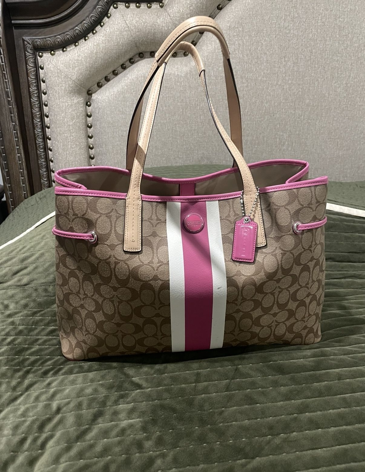 Coach Canvas Carryall Tote Bag 