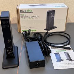 Brand New Plugable USB-C Dock with 4K HDMI and 60W Charging, Compatible with Thunderbolt 3/4, USB4, and USB C MacBook, iPhone, iPad, Windows, and Chro