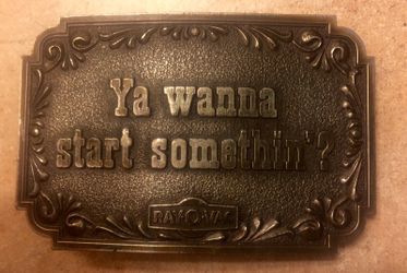 Vintage rare Lewis Buckles Chicago ya wanna start somethin?