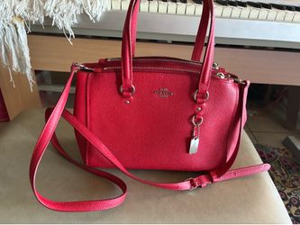 Coach Red Stanton Carryall with removable Crossbody Strap