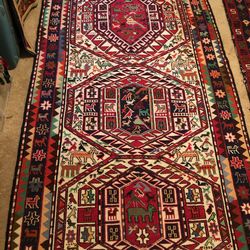 Handmade Rug From Iran 6ft By 4ft Silk And Wool Material