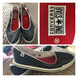 Converse One Star Skimmer polka dot flats